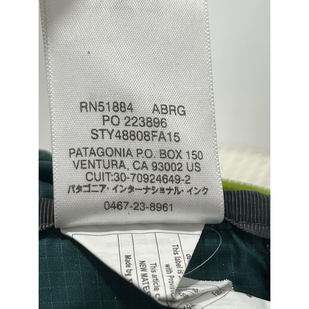 Patagonia Lightweight Travel Tote Green Blue Convertible Backpack - Picture 11 of 15